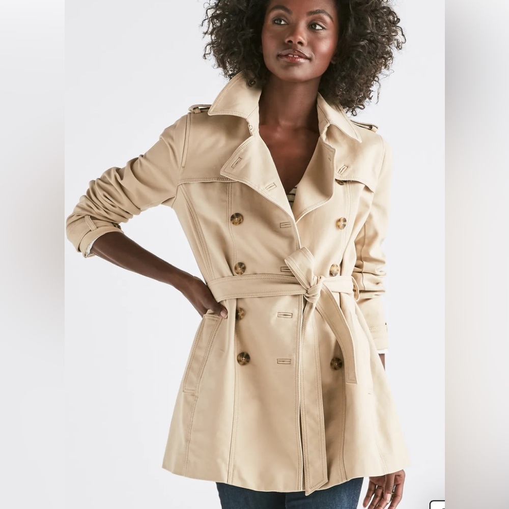 NWT Lucky Brand Classic Trench Coat Jacket Size Small